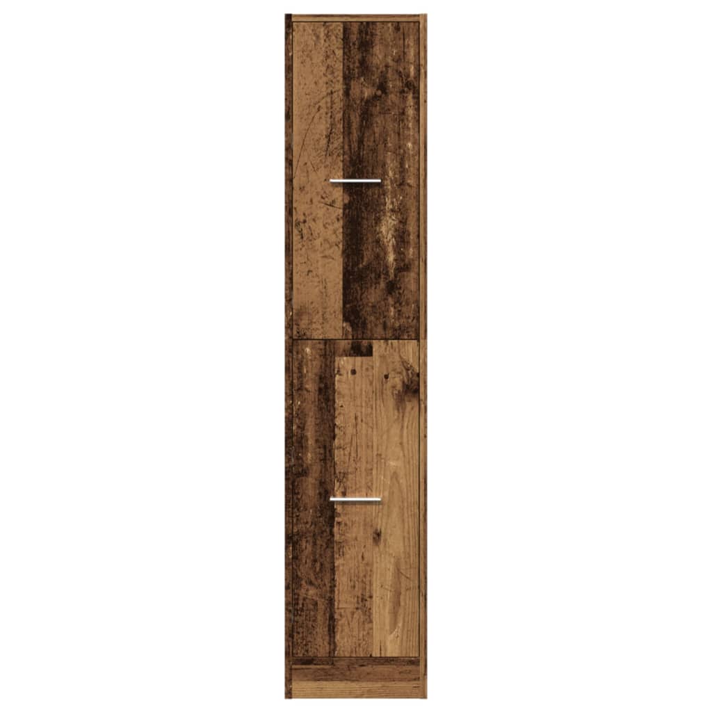 Armoire d'apothicaire vieux bois 30x41x144,5 cm bois ingénierie - XIOS