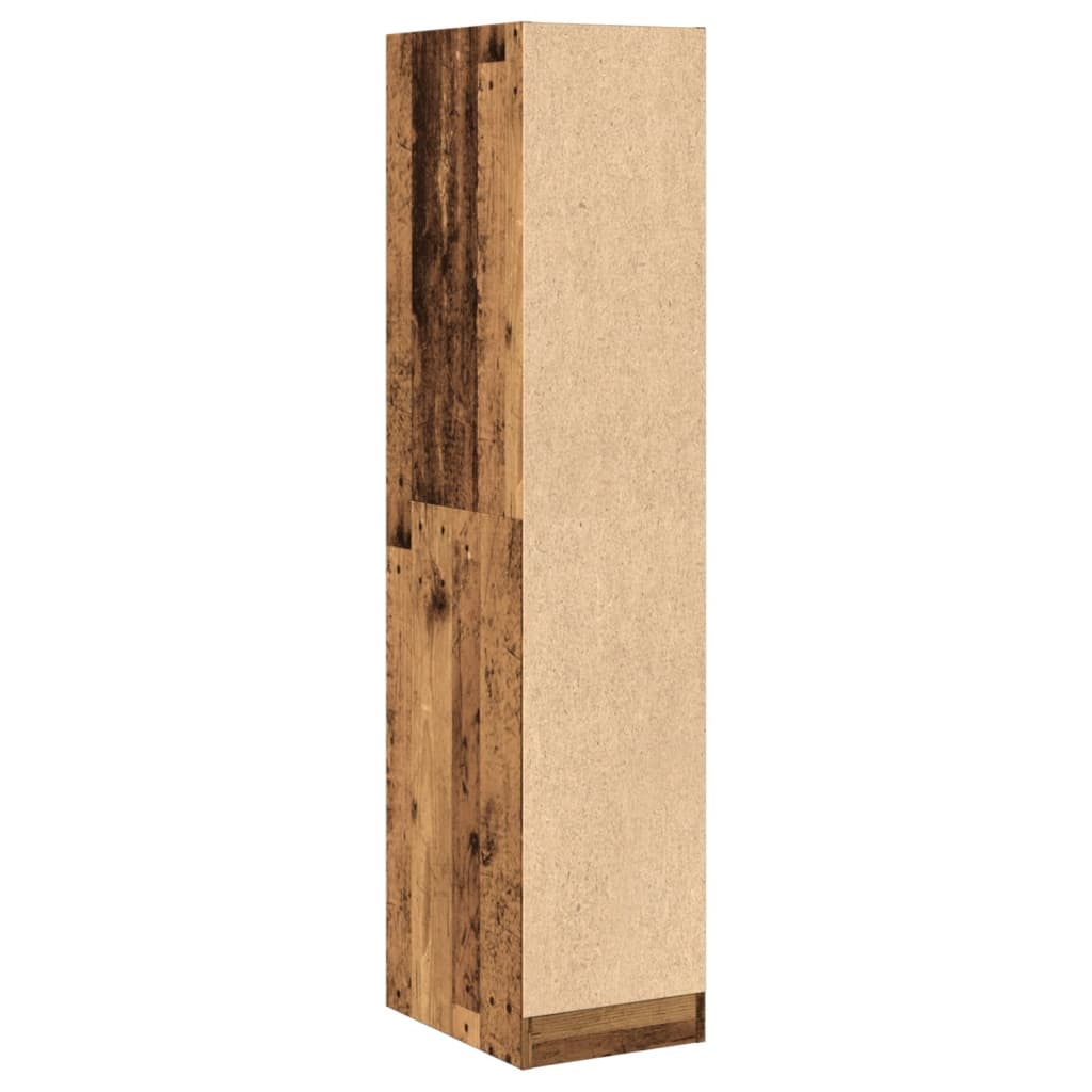 Armoire d'apothicaire vieux bois 30x41x144,5 cm bois ingénierie - XIOS