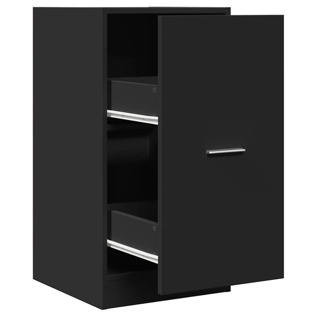 Armoire d'apothicaire noir 40x41x77,5 cm bois d'ingénierie - XIOS