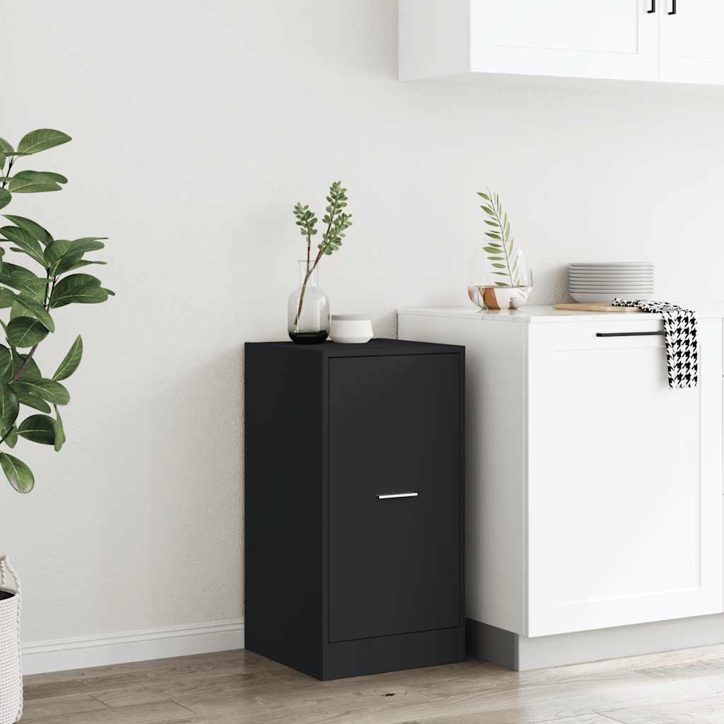 Armoire d'apothicaire noir 40x41x77,5 cm bois d'ingénierie - XIOS