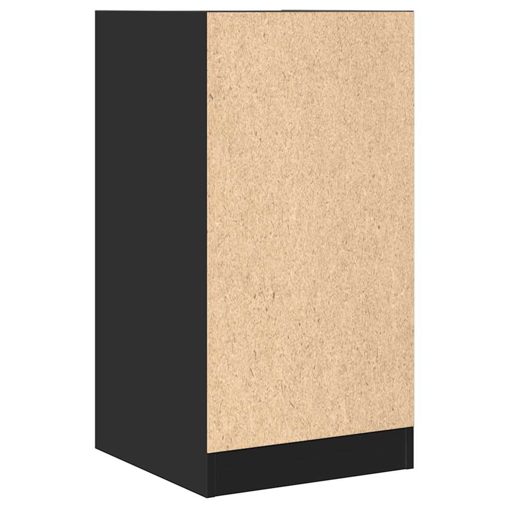 Armoire d'apothicaire noir 40x41x77,5 cm bois d'ingénierie - XIOS