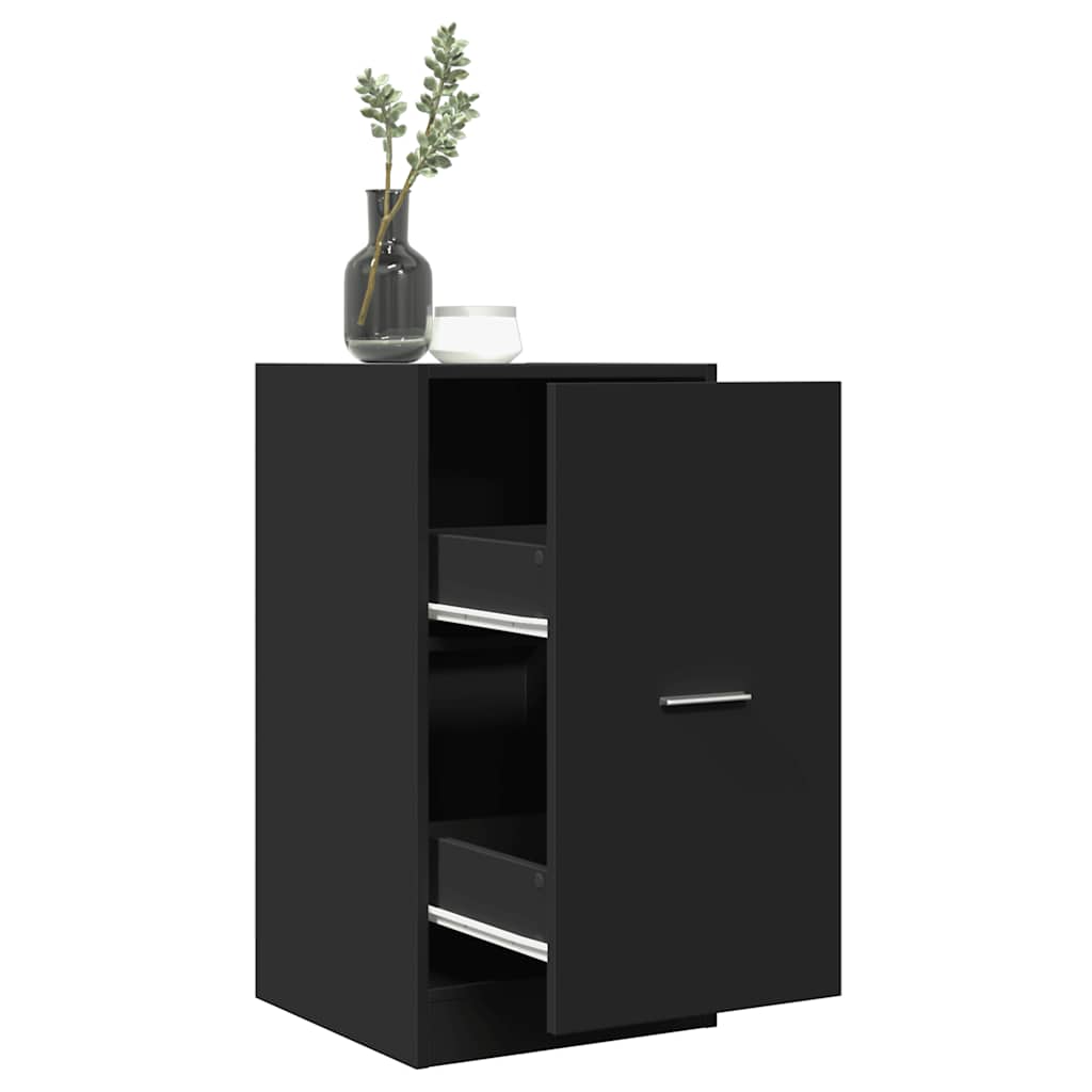 Armoire d'apothicaire noir 40x41x77,5 cm bois d'ingénierie - XIOS