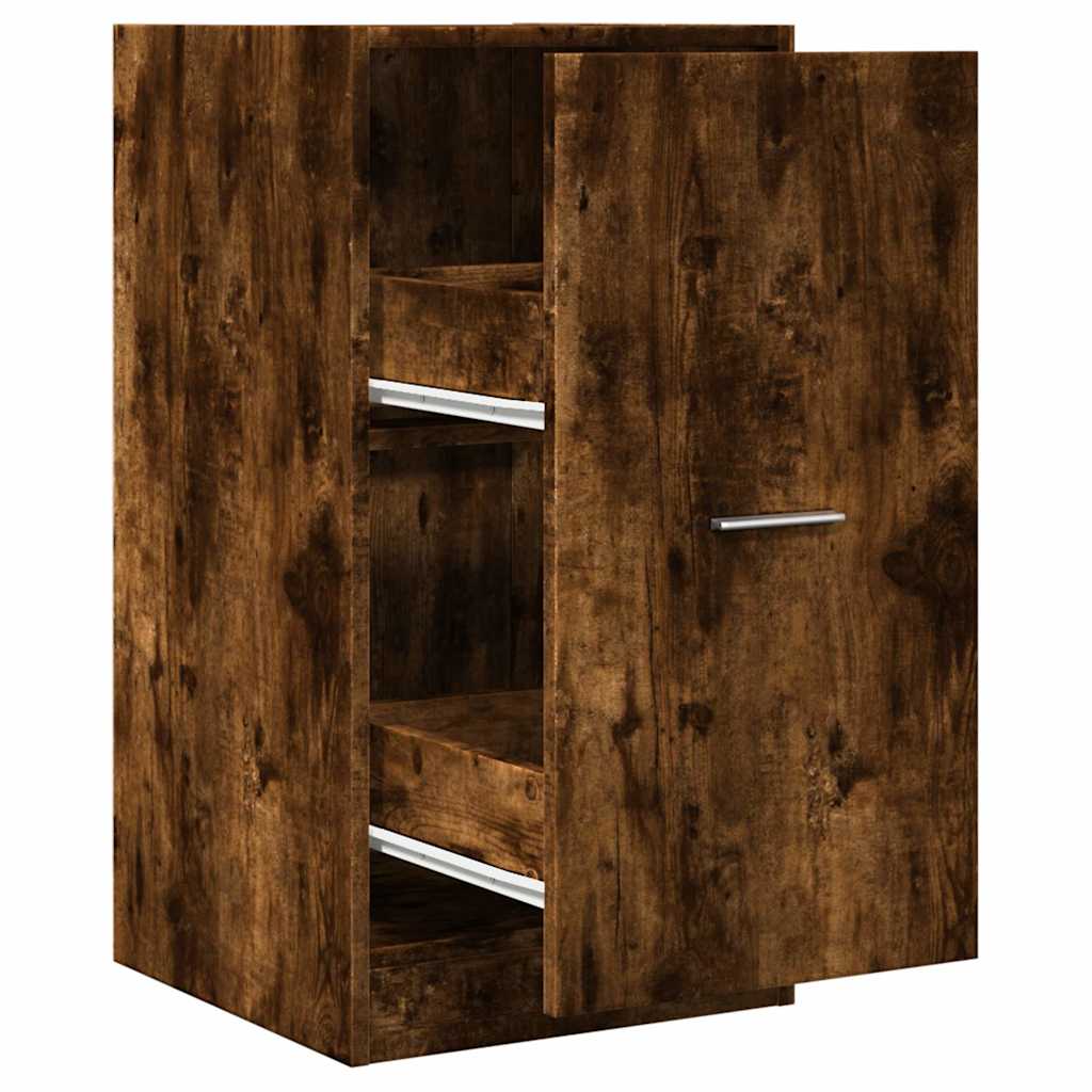Armoire d'apothicaire chêne fumé 40x41x77,5cm bois d'ingénierie - XIOS