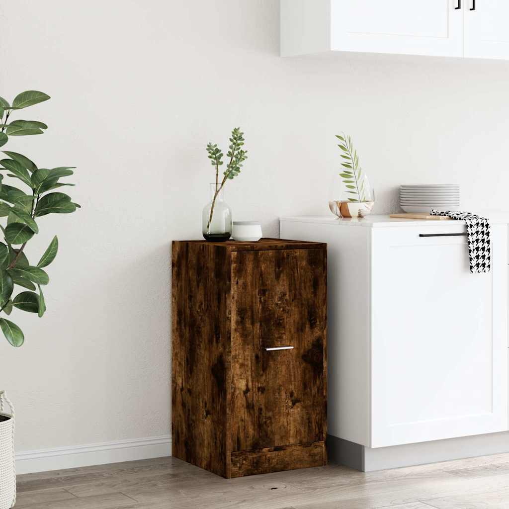 Armoire d'apothicaire chêne fumé 40x41x77,5cm bois d'ingénierie - XIOS