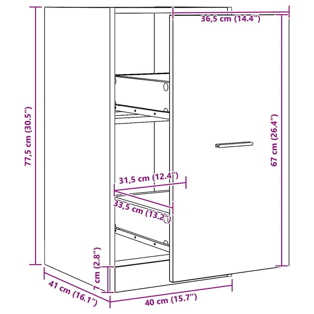 Armoire d'apothicaire chêne artisanal bois d'ingénierie - XIOS