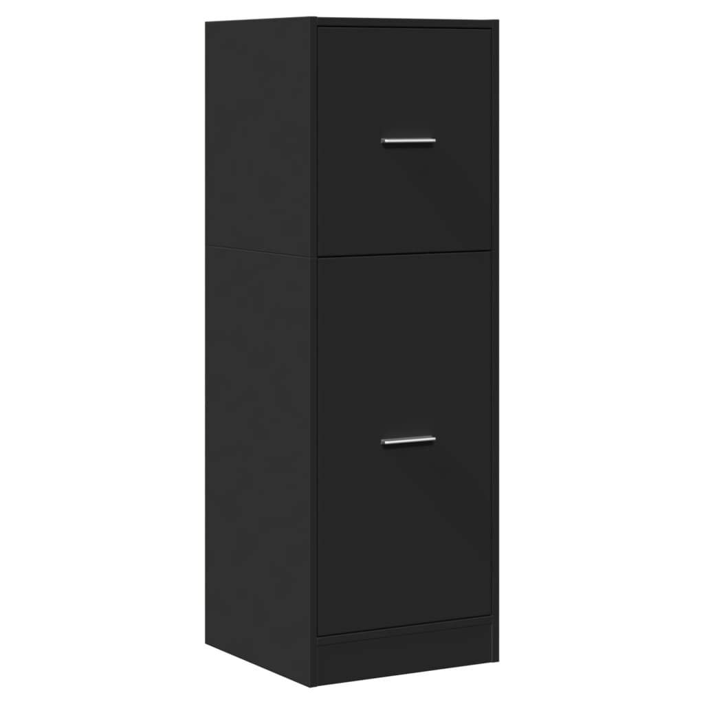 Armoire d'apothicaire noir 40x41x118 cm bois d'ingénierie - XIOS