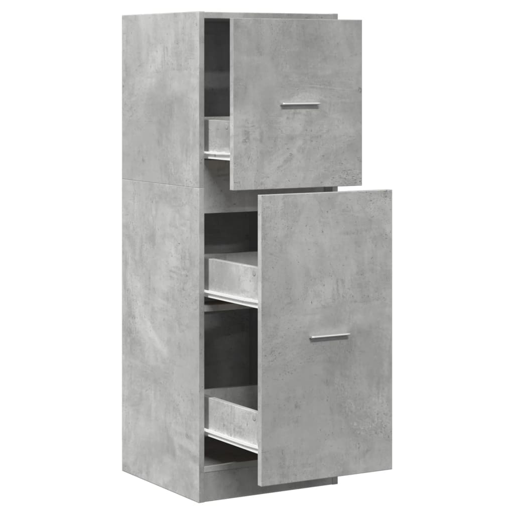 Armoire d'apothicaire gris béton 40x41x118 cm bois d'ingénierie - XIOS