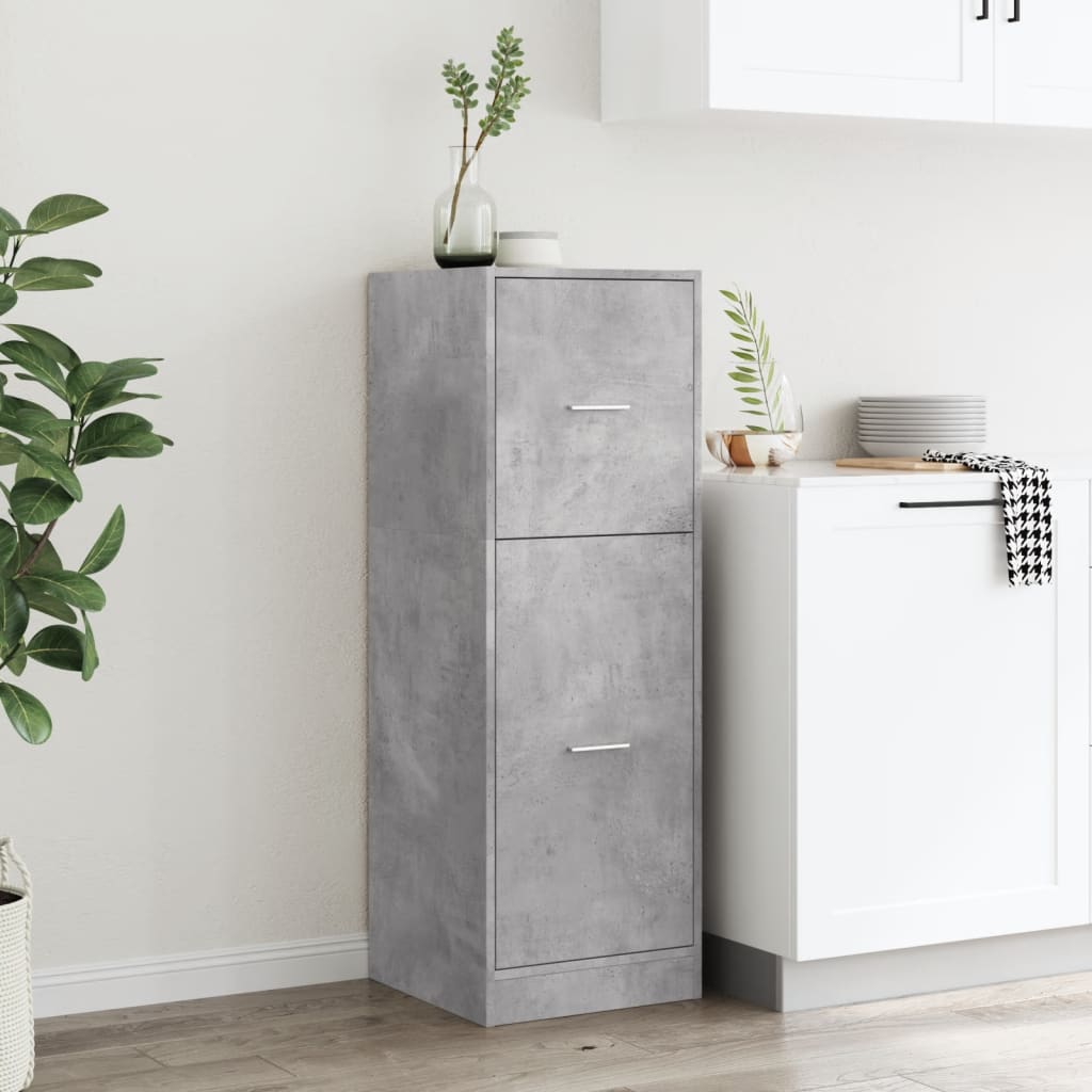 Armoire d'apothicaire gris béton 40x41x118 cm bois d'ingénierie - XIOS