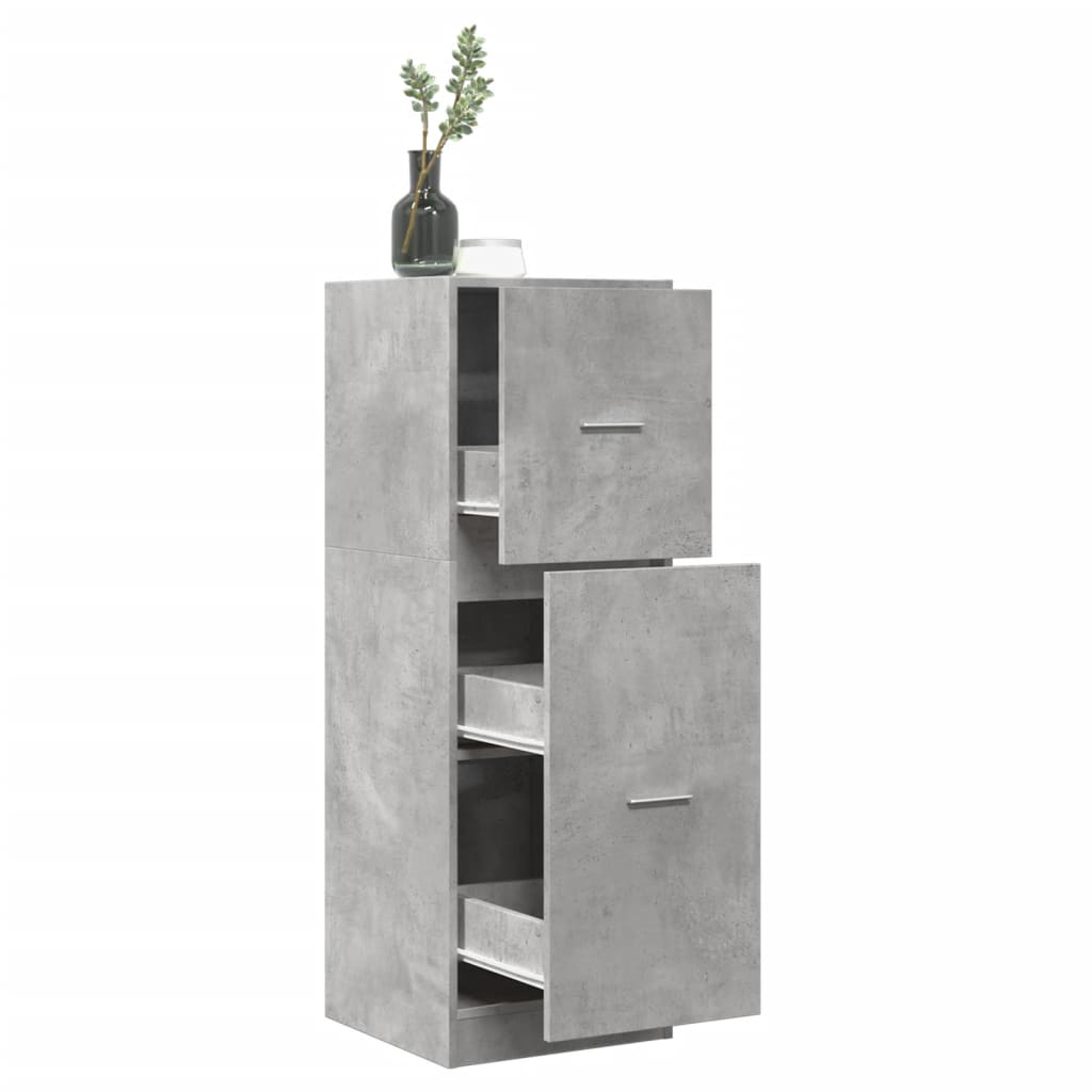 Armoire d'apothicaire gris béton 40x41x118 cm bois d'ingénierie - XIOS