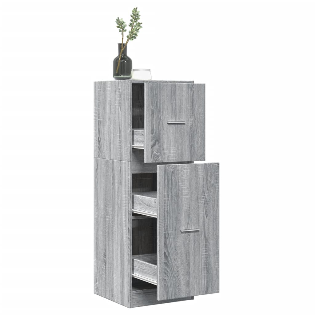 Armoire apothicaire sonoma gris 40x41x118 cm bois d'ingénierie - XIOS