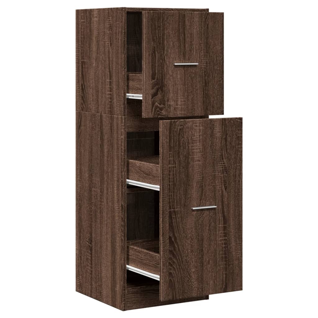 Armoire apothicaire chêne marron 40x41x118 cm bois d'ingénierie - XIOS