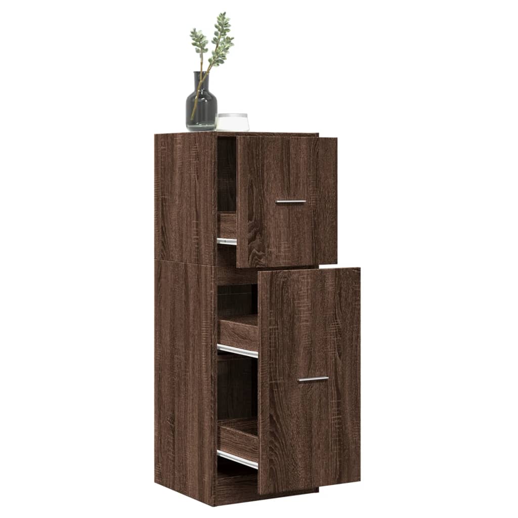 Armoire apothicaire chêne marron 40x41x118 cm bois d'ingénierie - XIOS