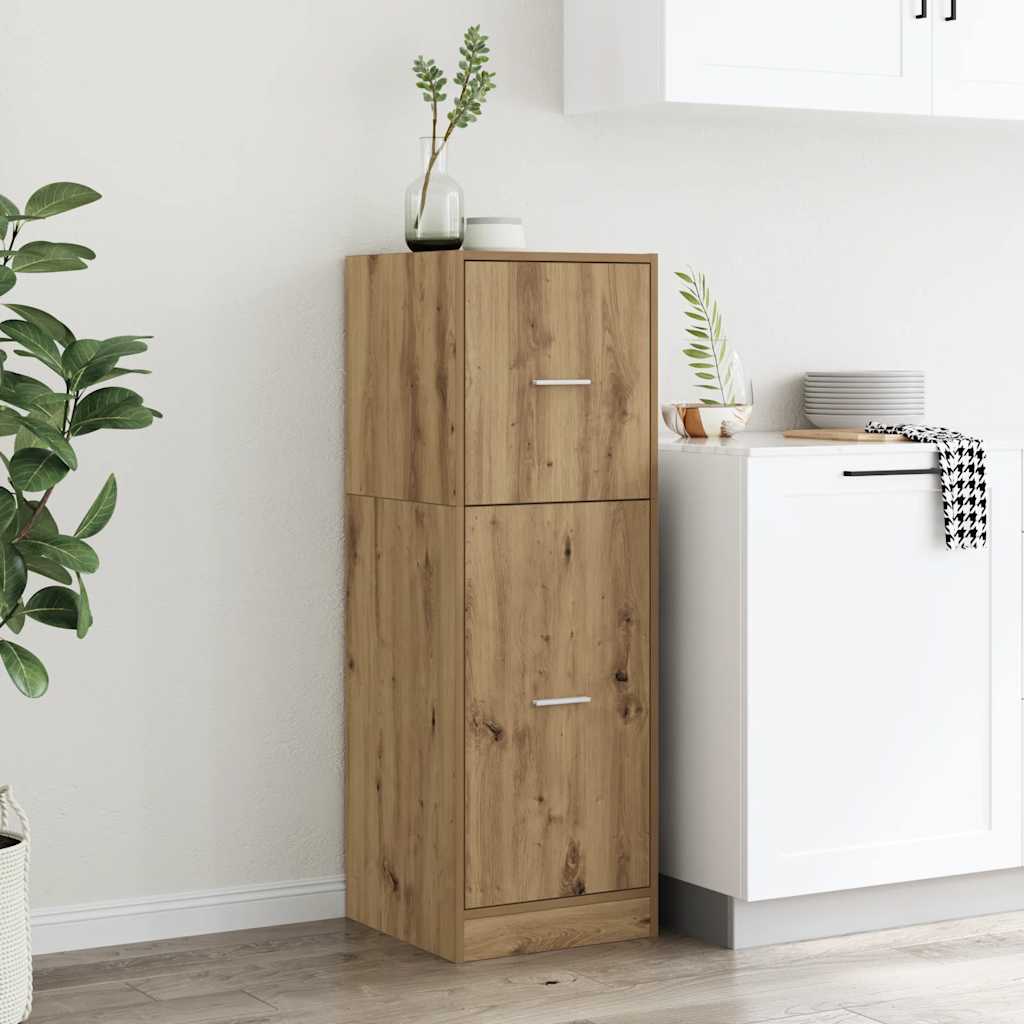 Armoire d'apothicaire chêne artisanal bois d'ingénierie - XIOS
