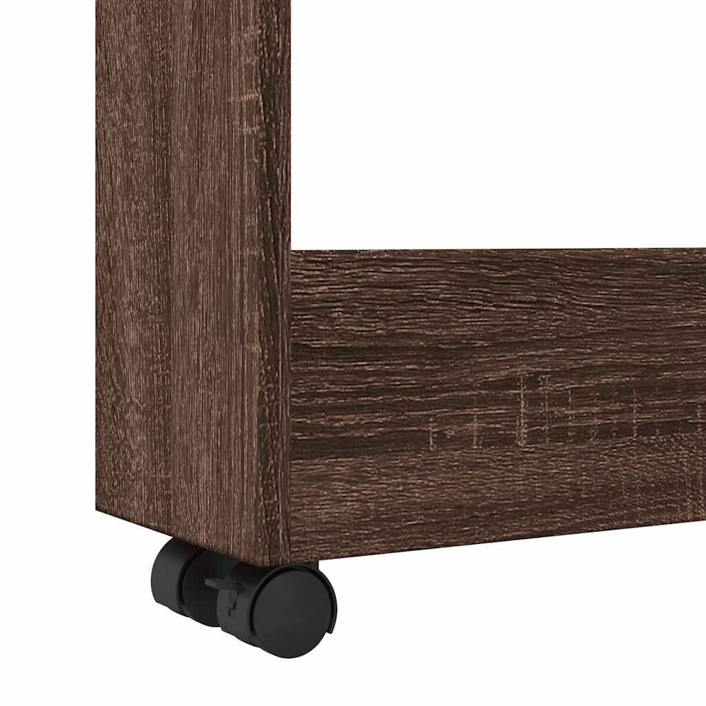Chariot de rangement étroit 3 niveaux chêne marron - XIOS