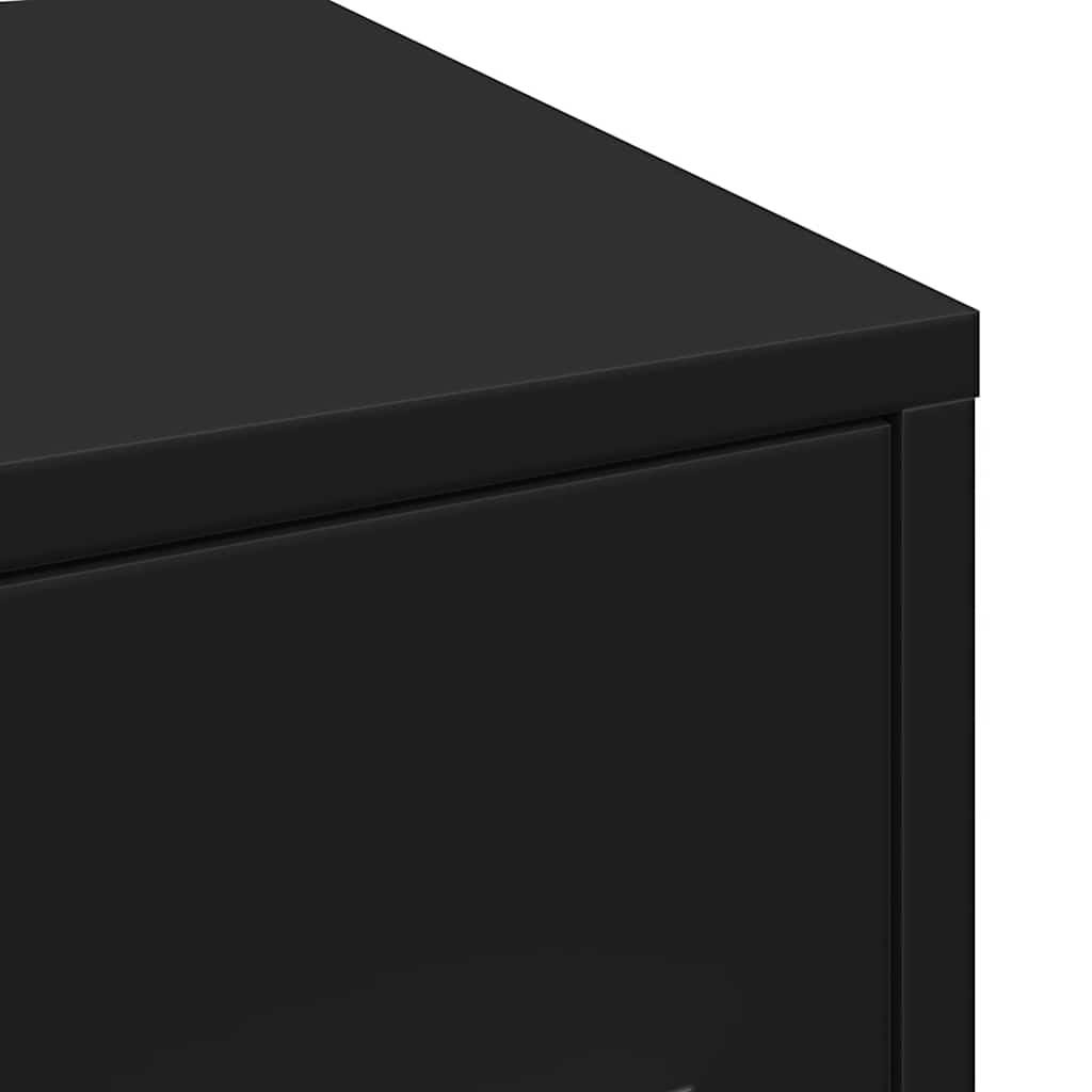 Armoire de salle de bain étroite avec roulettes noir - XIOS