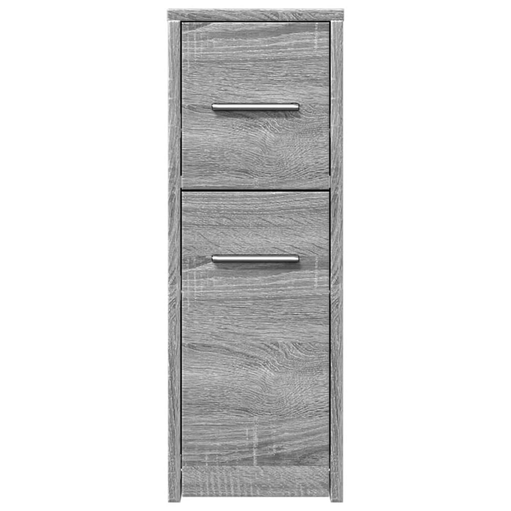 Armoire de salle de bain étroite avec roulettes sonoma gris - XIOS