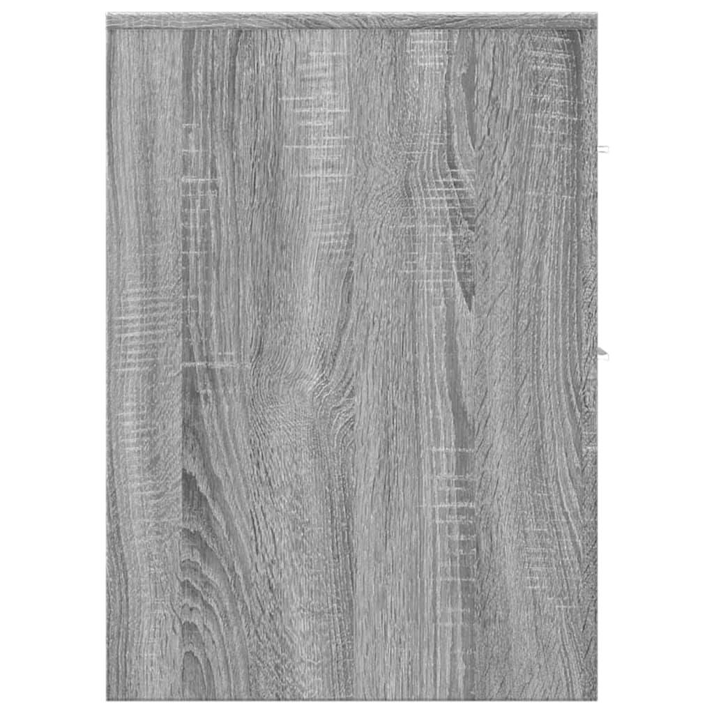 Armoire de salle de bain étroite avec roulettes sonoma gris - XIOS