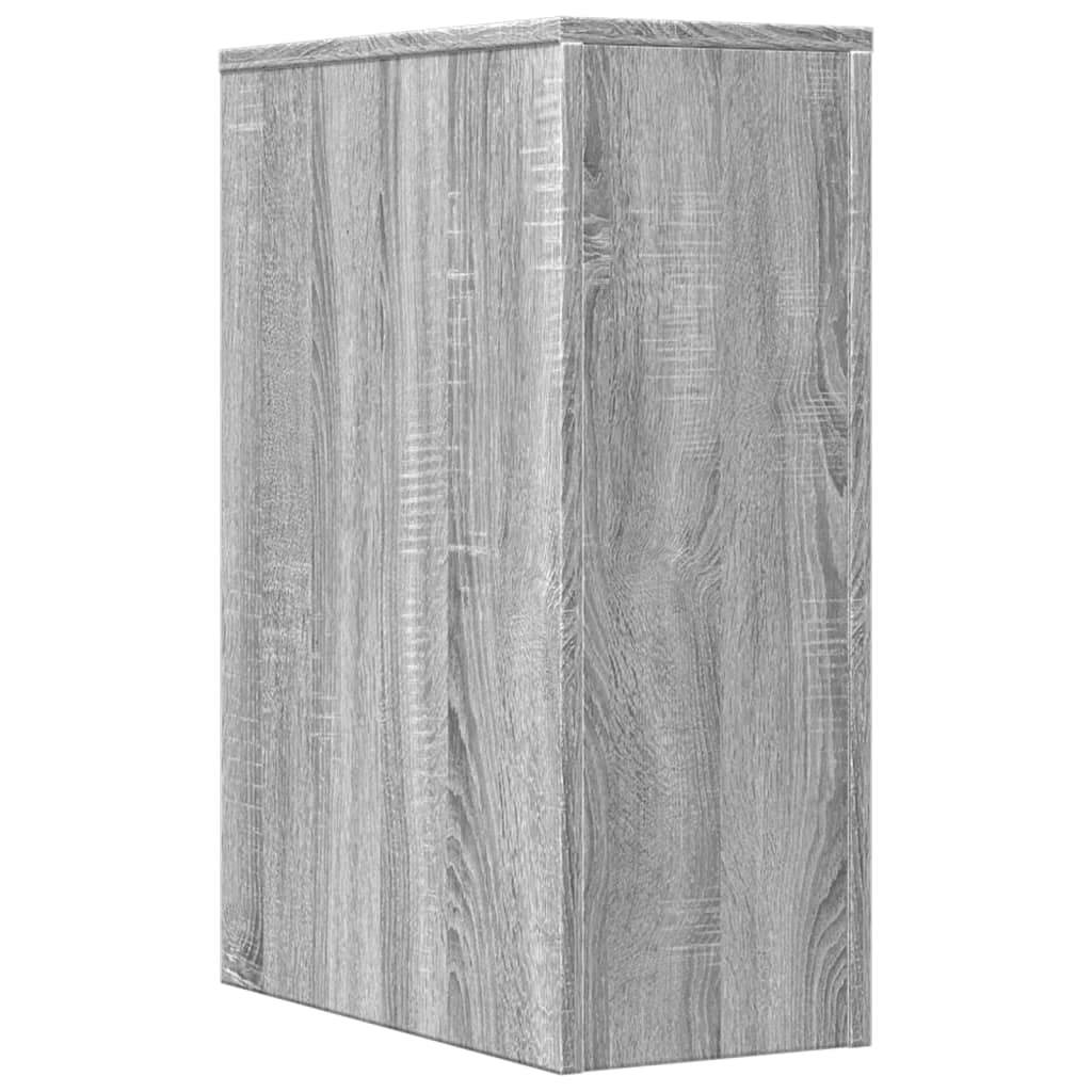 Armoire de salle de bain étroite avec roulettes sonoma gris - XIOS
