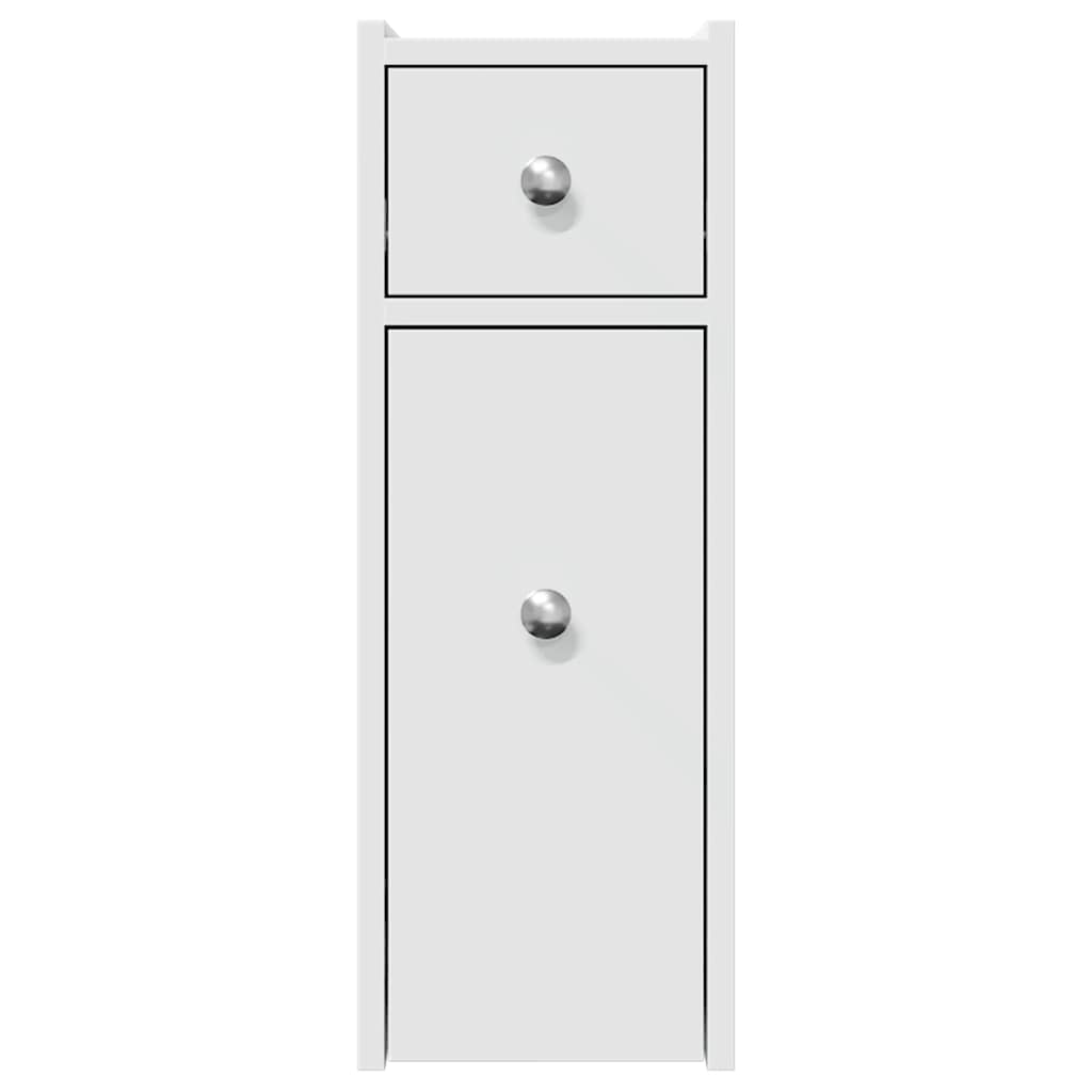 Armoire de salle de bain étroite avec roulettes blanc - XIOS