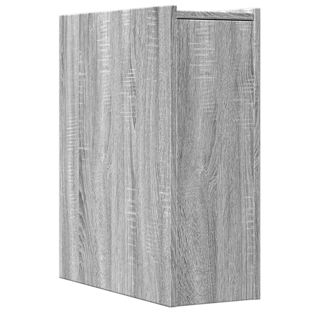 Armoire de salle de bain étroite avec roulettes sonoma gris - XIOS