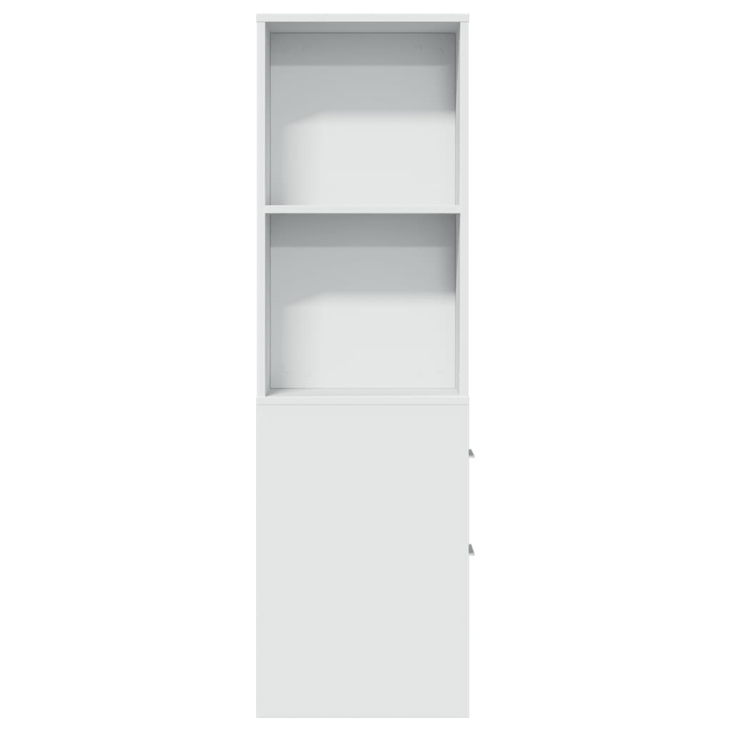 Armoire de salle de bain étroite avec roulettes blanc - XIOS