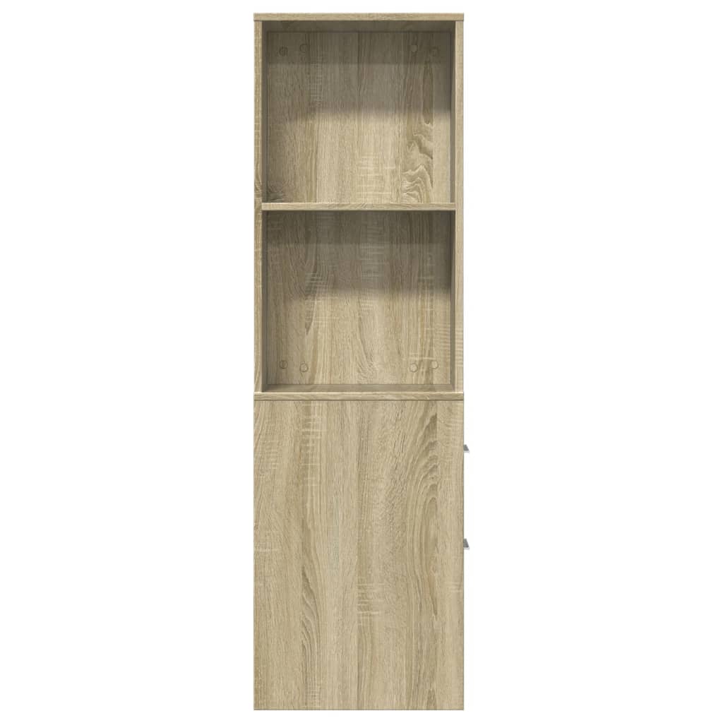 Armoire de salle de bain étroite avec roulettes chêne sonoma - XIOS