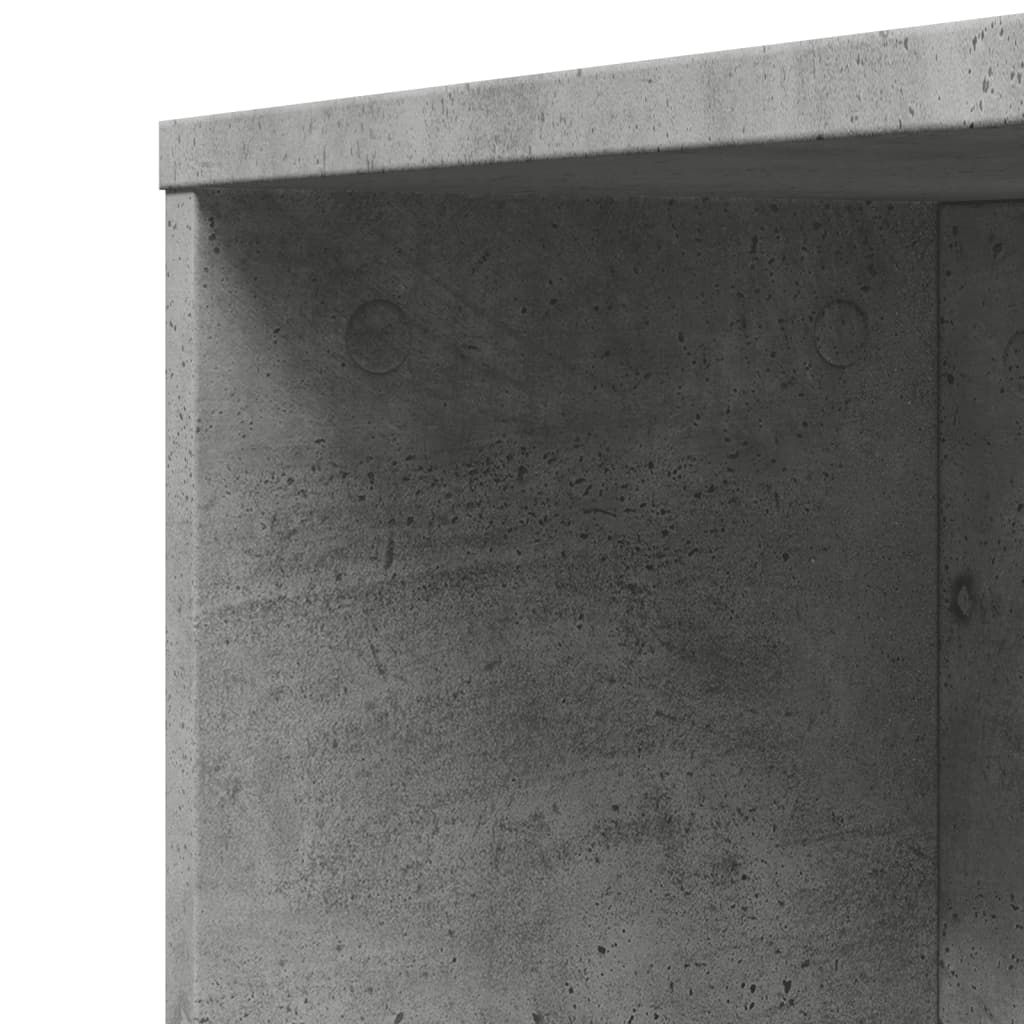 Armoire de salle de bain étroite avec roulettes gris béton - XIOS