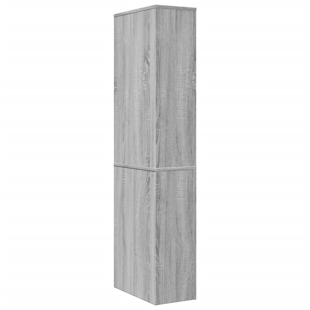 Armoire de salle de bain étroite avec roulettes sonoma gris - XIOS