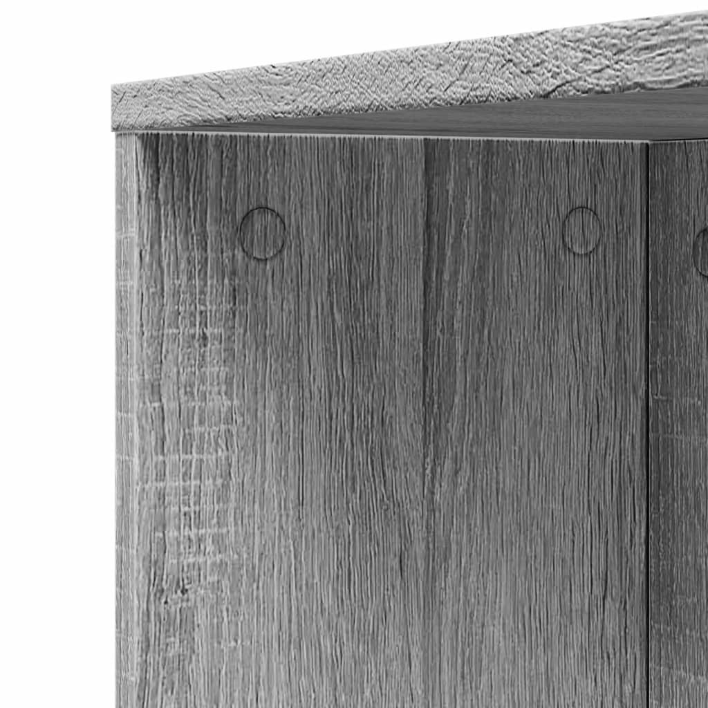 Armoire de salle de bain étroite avec roulettes sonoma gris - XIOS
