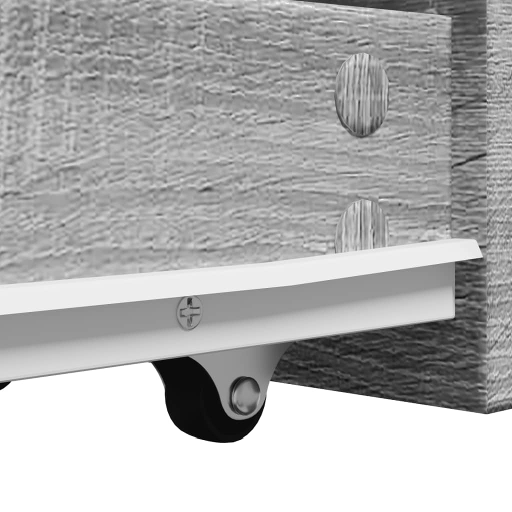 Armoire de salle de bain étroite avec roulettes sonoma gris - XIOS