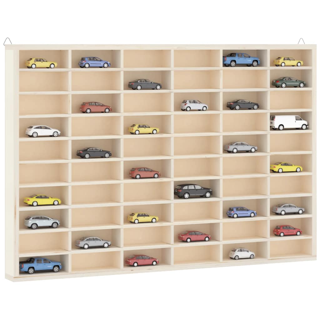 Vitrine de collection en bois avec 60 compartiments 60 x 4,5 x 40,5 cm - XIOS