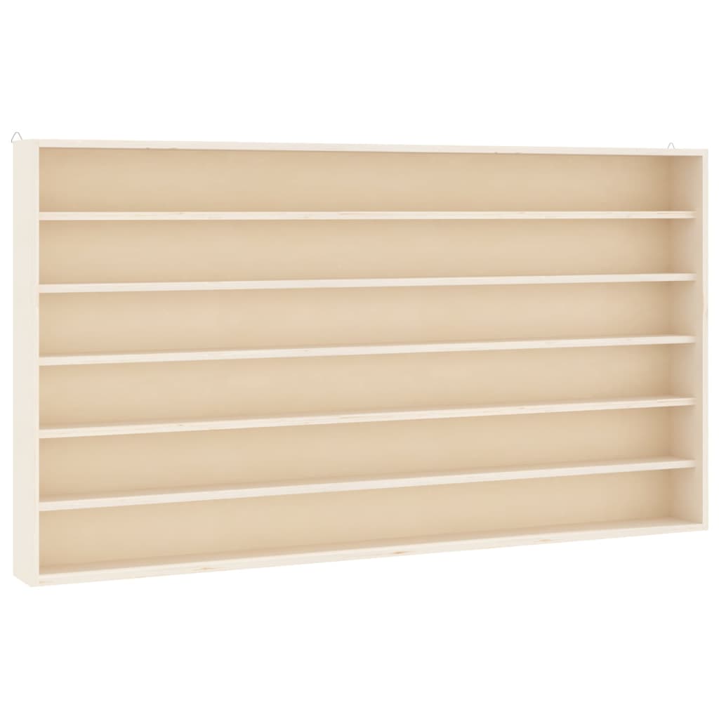 Vitrine de collection en bois avec 6 étagères 80x8,5x55 cm - XIOS
