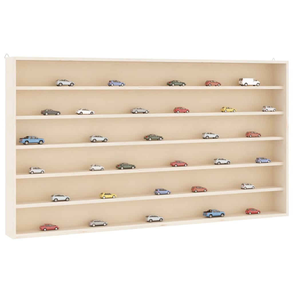 Vitrine de collection en bois avec 6 étagères 100x8,5x55 cm - XIOS