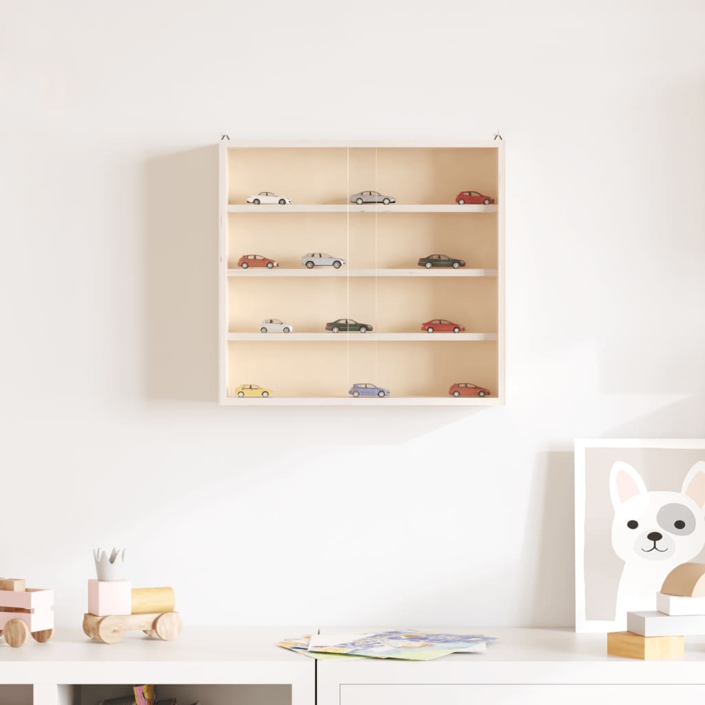 Vitrine de collection en bois avec portes 40x8,5x37cm - XIOS