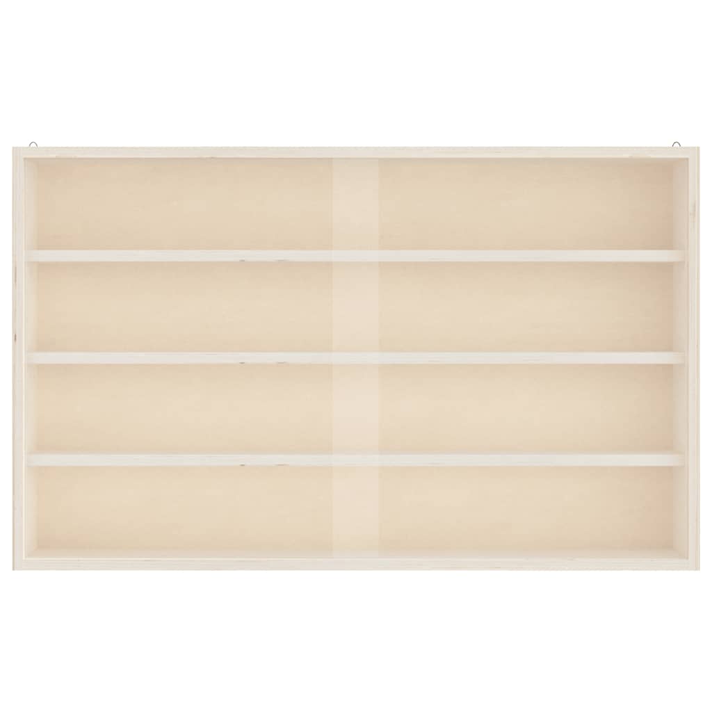 Vitrine de collection en bois avec portes 60 x 8,5 x 37 cm