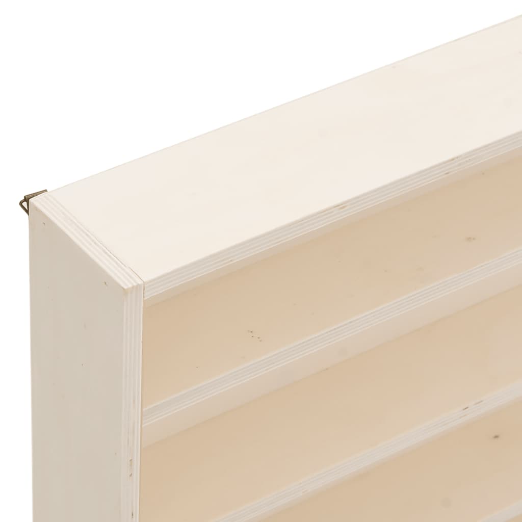 Vitrine de collection en bois avec portes 60 x 8,5 x 37 cm