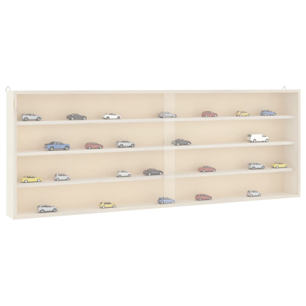 Vitrine de collection en bois avec portes 100x8,5x37 cm - XIOS
