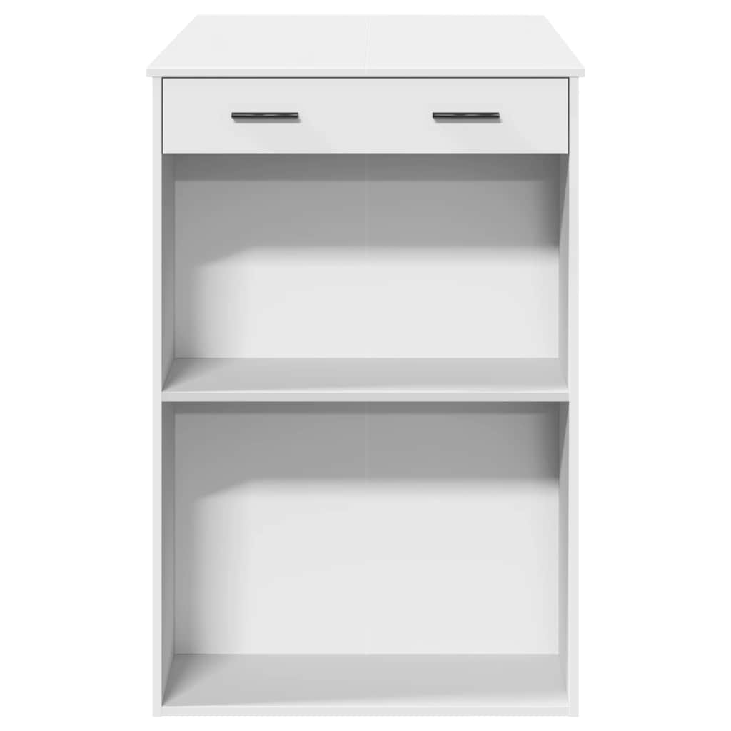 Table de bar blanc 102x70x103,5 cm bois d'ingénierie - XIOS