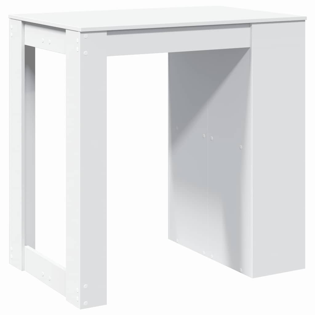 Table de bar blanc 102x70x103,5 cm bois d'ingénierie - XIOS
