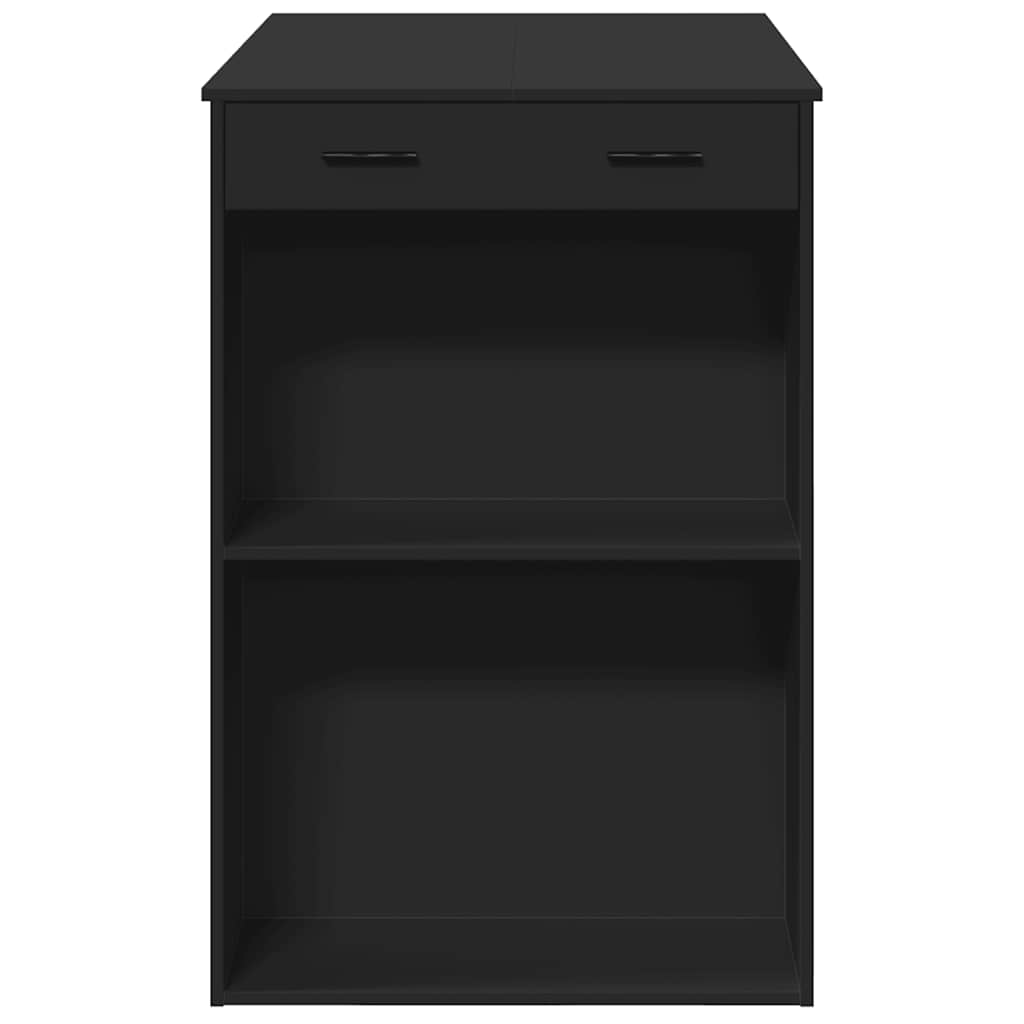 Table de bar noir 102x70x103,5 cm bois d'ingénierie - XIOS