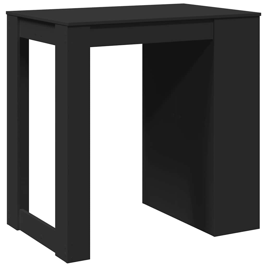 Table de bar noir 102x70x103,5 cm bois d'ingénierie - XIOS