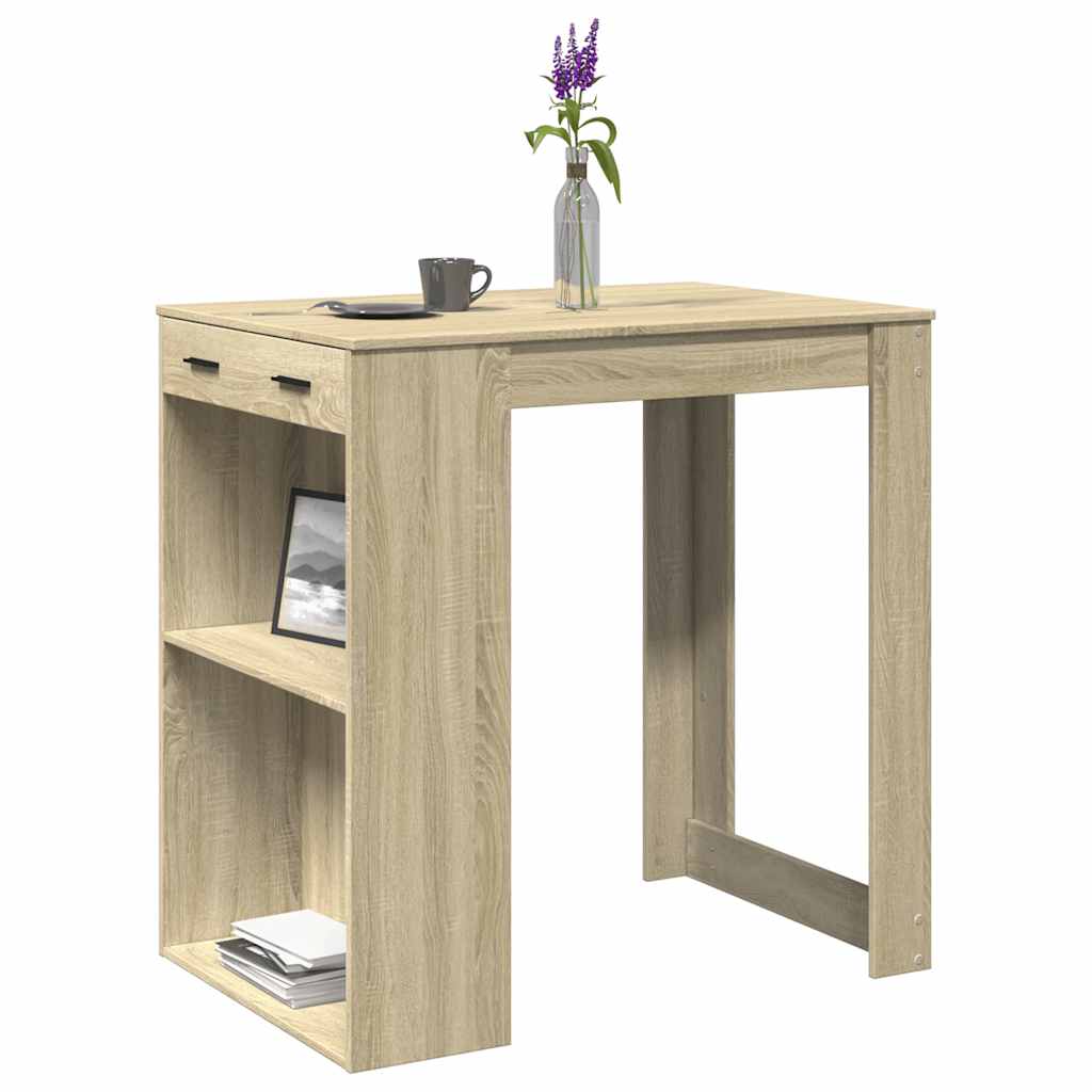 Table de bar chêne sonoma 102x70x103,5 cm bois d'ingénierie - XIOS