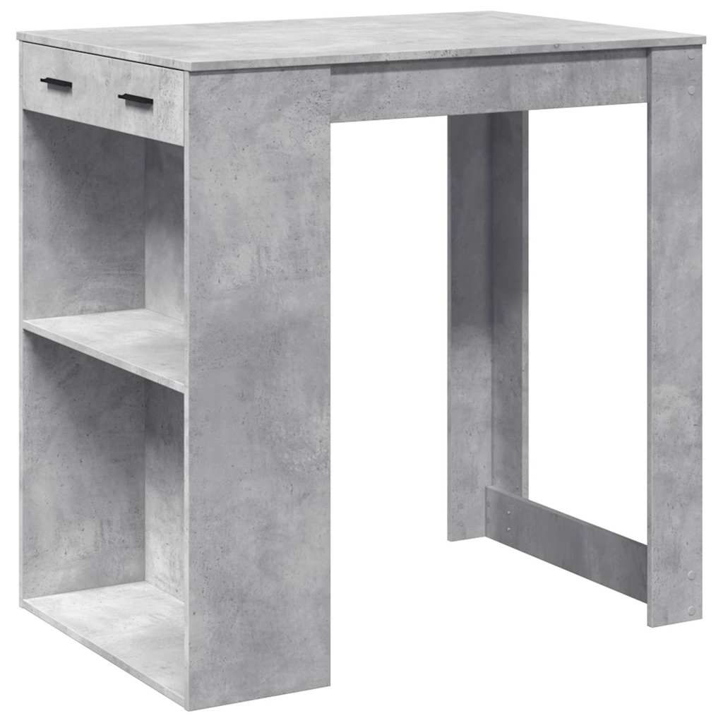 Table de bar gris béton 102x70x103,5 cm bois d'ingénierie - XIOS