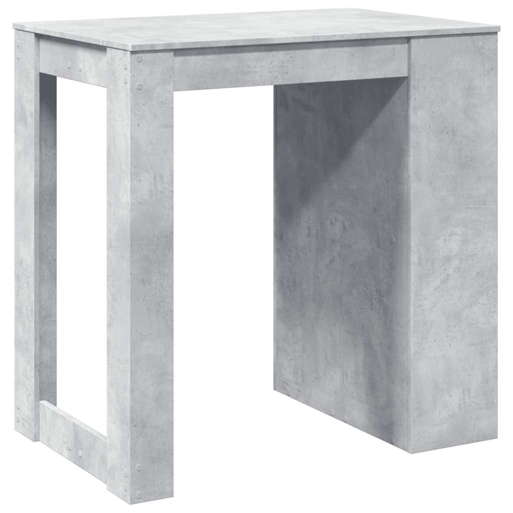 Table de bar gris béton 102x70x103,5 cm bois d'ingénierie - XIOS