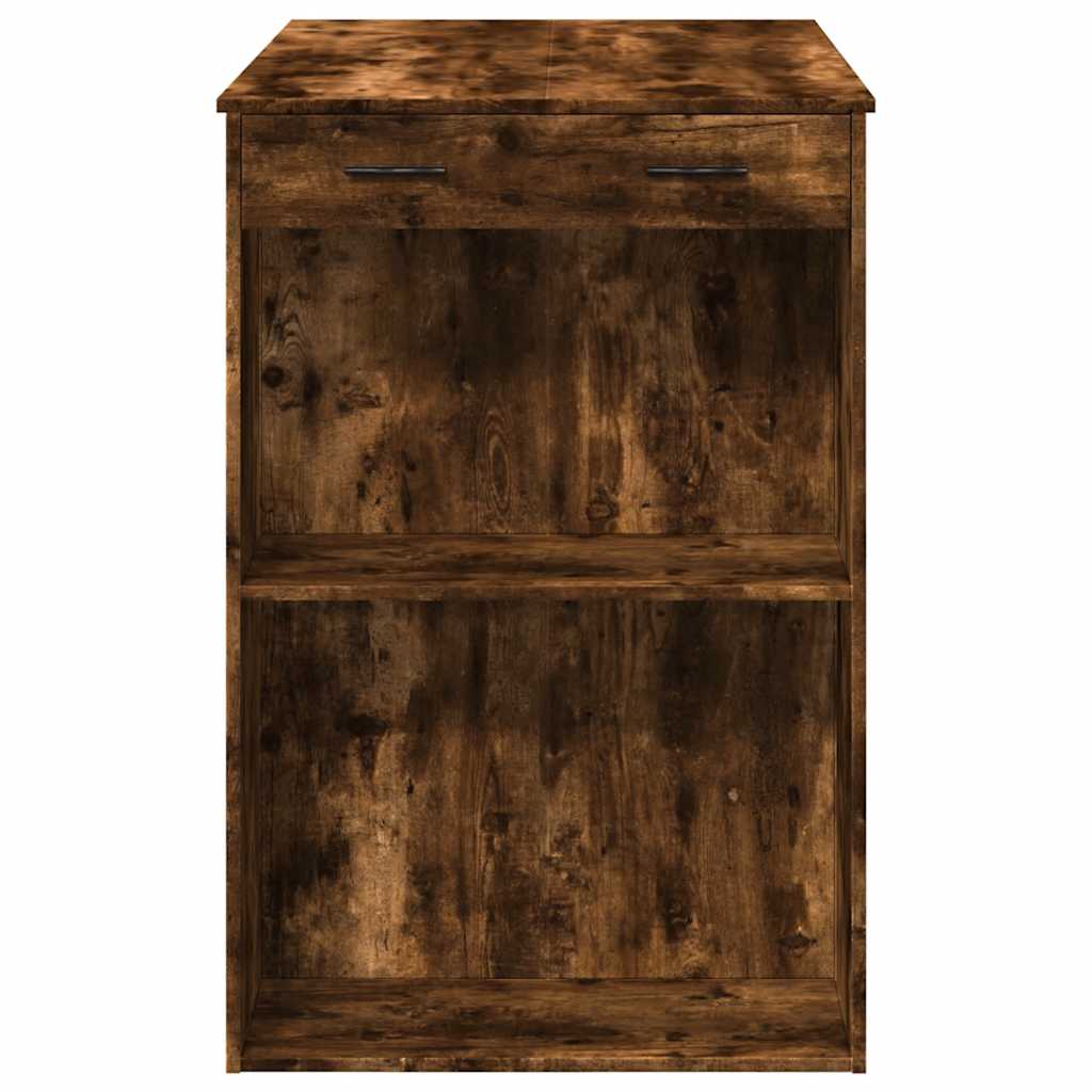 Table de bar chêne fumé 102x70x103,5 cm bois d'ingénierie - XIOS