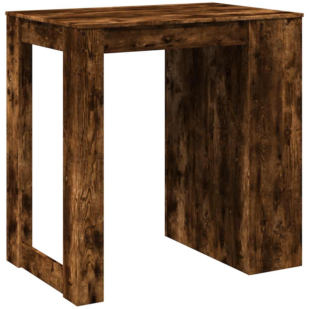 Table de bar chêne fumé 102x70x103,5 cm bois d'ingénierie - XIOS