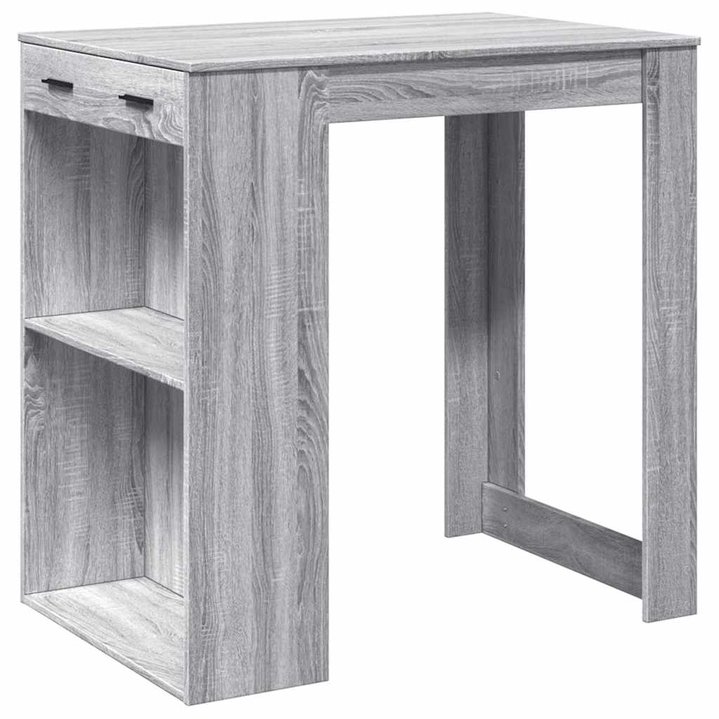 Table de bar sonoma gris 102x70x103,5 cm bois d'ingénierie - XIOS