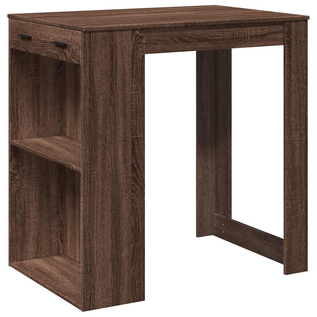 Table de bar chêne marron 102x70x103,5 cm bois d'ingénierie - XIOS