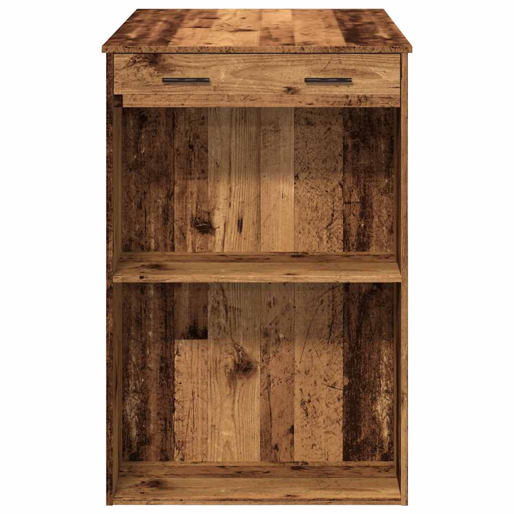 Table de bar vieux bois 102x70x103,5 cm bois d'ingénierie - XIOS