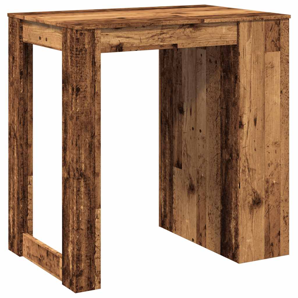 Table de bar vieux bois 102x70x103,5 cm bois d'ingénierie - XIOS
